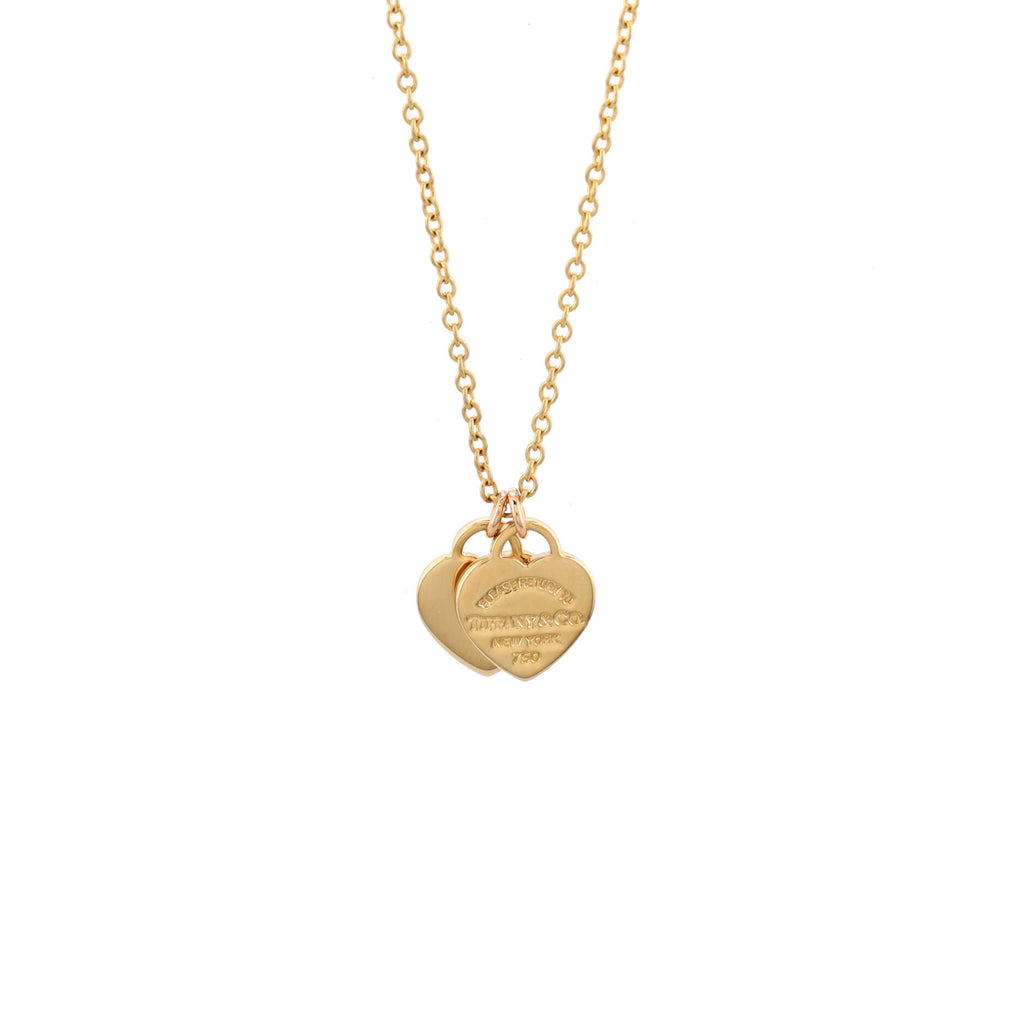 TIFFANY & Co. 18K Yellow Gold Heart Arrow Necklace Pendant Silver 925 16